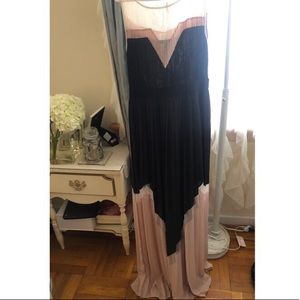 BCBG Maxazria Colorblock Pleated Dress- Size M